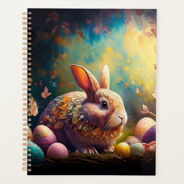 Agenda Feliz Conejo de Pascua con huevos de Pascua (Anverso)