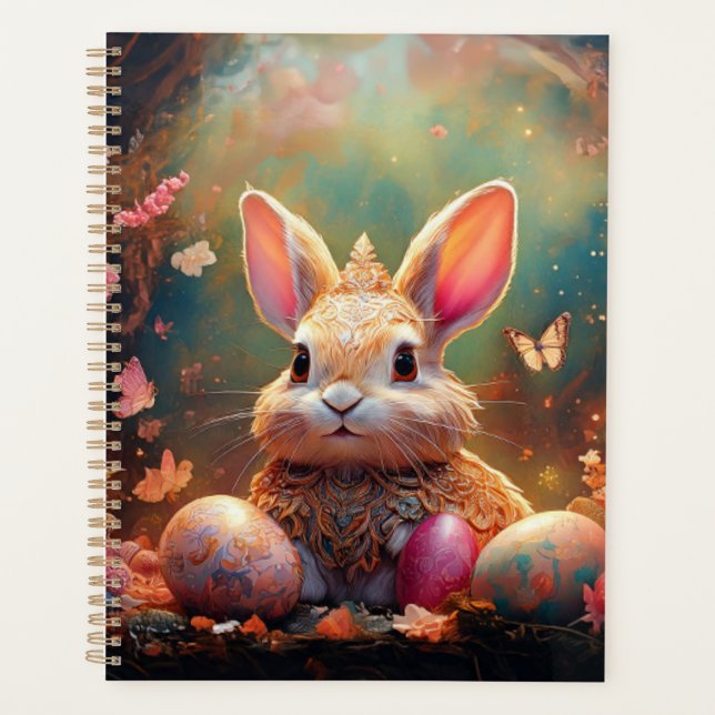 Agenda Feliz Conejo de Pascua con huevos de Pascua (Anverso)