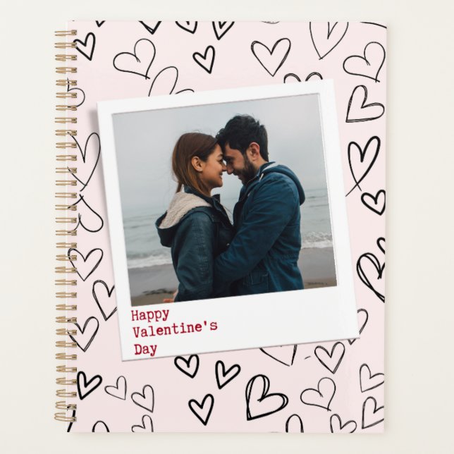 Agenda Feliz Día de San Valentín Moderna y elegante foto  (Anverso)
