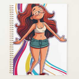 Agenda Feliz frío frío vibrante chica colorido
