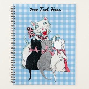 Agenda Feliz Gato De Madre Blanca Con Tres Gatitos Jugado
