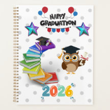 Feliz Graduación 2026 - Búho y Libros Adorables
