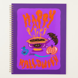 Agenda Feliz Halloween Cat Lover bruja taza de café