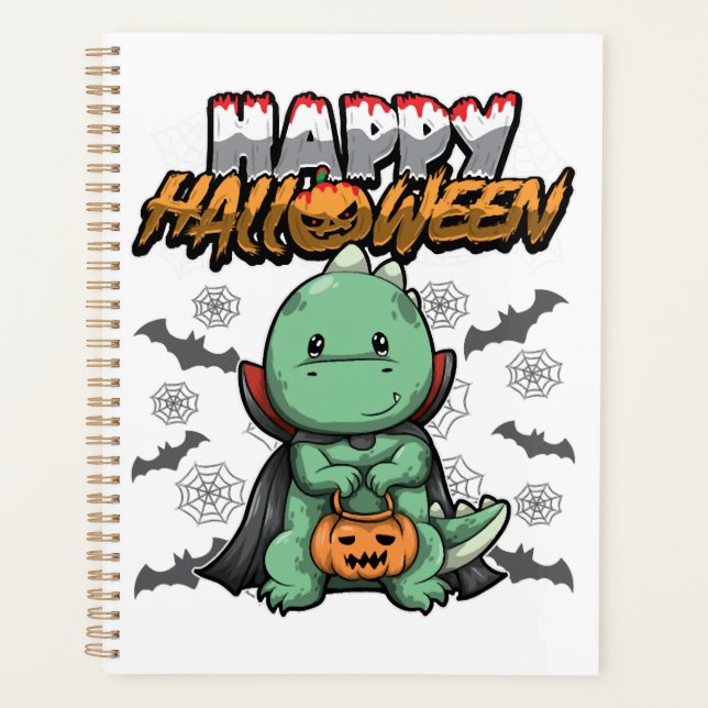 Agenda Feliz Halloween Dragón Disfrazado (Anverso)