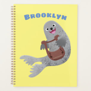 Agenda Feliz ilustracion de personalizado de foca de arpa