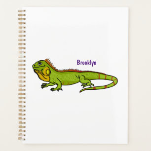 Agenda Feliz ilustracion personalizado de iguana verde