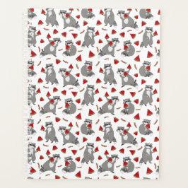 Agenda Feliz mapache con sandía