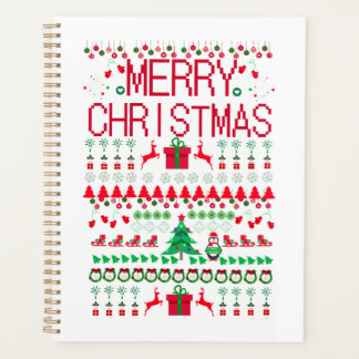 Agenda Feliz Navidad estilo suéter feo