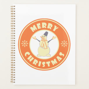 Agenda Feliz Navidad feliz estilo de café famoso de nieve
