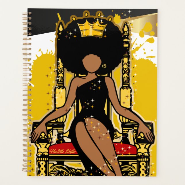 Agenda Feliz Navidad Melanin Mujeres Chica Negro Magia (Anverso)