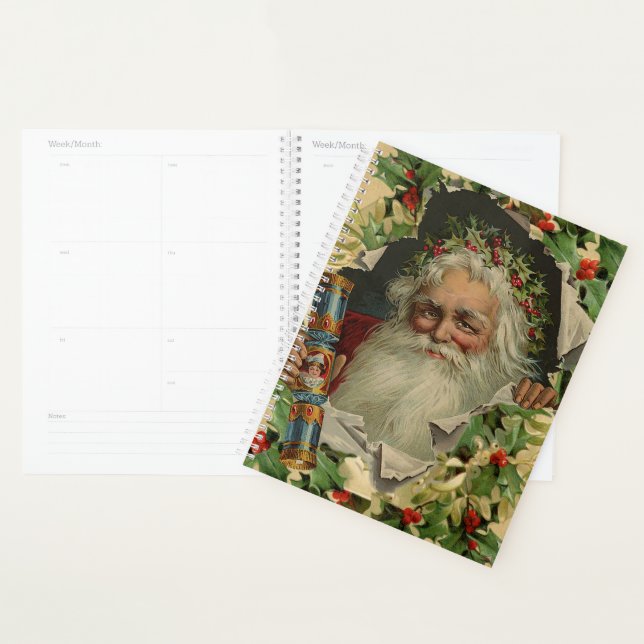 Agenda Feliz Navidad Santa Claus Clásico antiguo (Demostración)