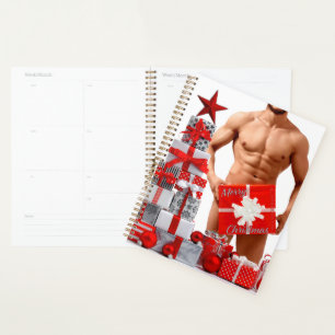 Agenda Feliz Navidad SlipperyJoe regalo rojo blanco plata