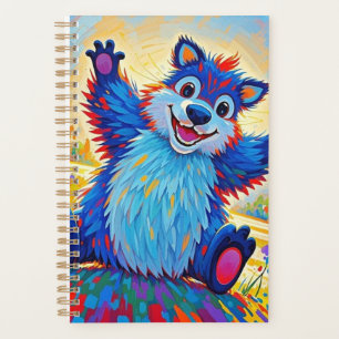 Agenda Feliz oso gracioso Resumen arte animal lindo
