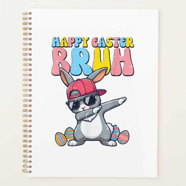 Agenda Feliz Pascua Bruh Bunny Dab Rabbit Baile Chicos Ni (Anverso)