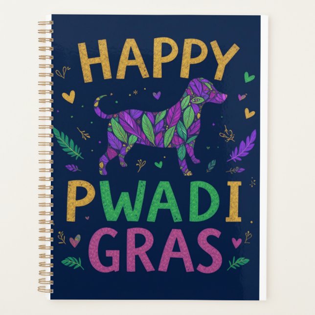 Agenda Feliz pawdi Mardi gras (Anverso)