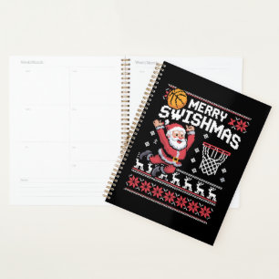 Agenda Feliz Swishmas Baloncesto Feo Navidad Xmas 