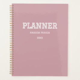 Agenda Femenino Moderno Preparado Personalizado Rosa Rubo