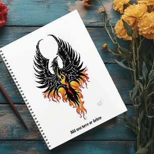 Agenda Fénix Ardiente Resurgiendo Pájaro de Fuego Llamas 