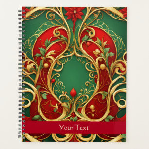 Agenda Festividad de los Navidades florales rojos