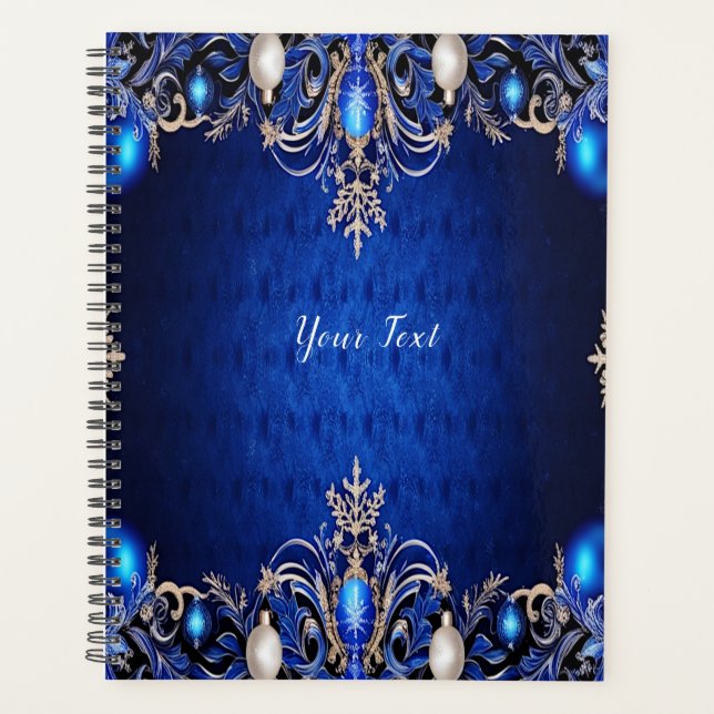 Agenda Festividad decorativa azul (Anverso)
