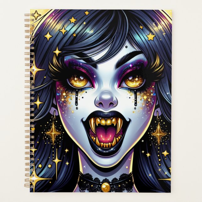 Agenda Fiesta de Halloween con el estilo de un libro de h (Anverso)