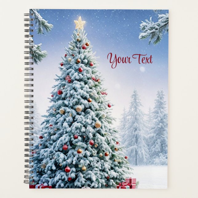 Agenda Fiesta de Navidades de Árbol de Navidad (Anverso)