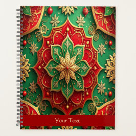 Agenda Fiesta Decorativa Navideña Verde Rojo