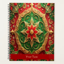 Agenda Fiesta Decorativa Navideña Verde Rojo
