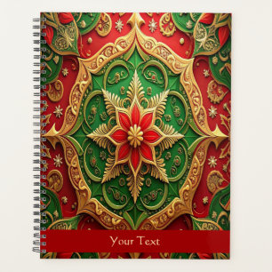 Agenda Fiesta Decorativa Navideña Verde Rojo