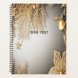 Agenda Fiesta decorativa única de oro