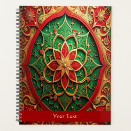 Agenda Fiesta Decorativa Verde Rojo