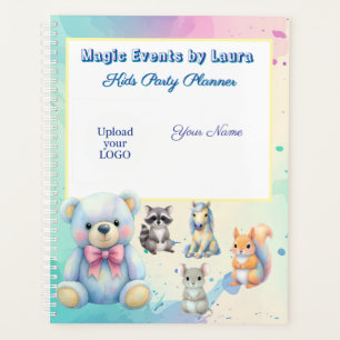 Agenda Fiesta infantil Planner Pastel Teddy Bear logotipo