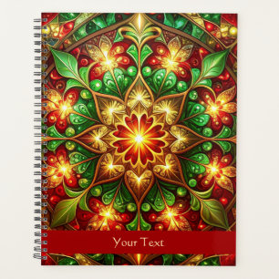 Agenda Fiesta Navideña Verde Rojo Decorativa