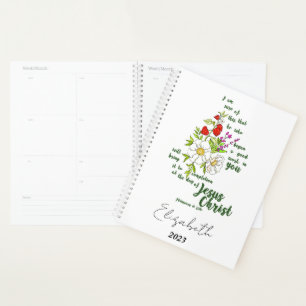 Agenda Filipenses 1:6 personalizado, año personalizado