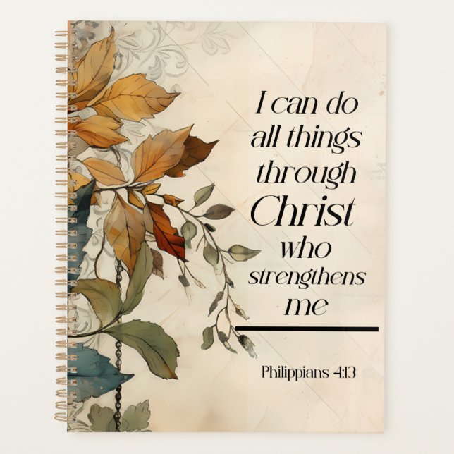 Agenda Filipinas 4:13 Todas las cosas a través de la Bibl (Anverso)