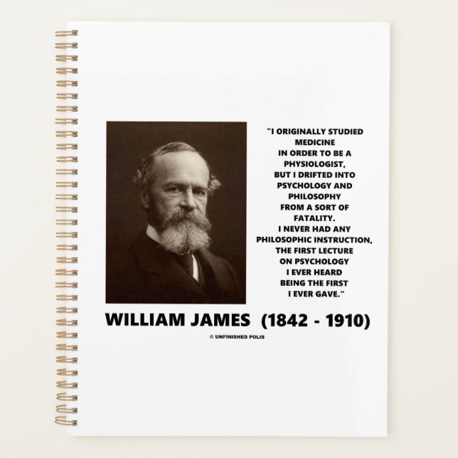 Agenda Filosofía de la psicología médica William James Qu (Anverso)