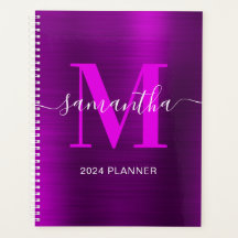 Fir signature Monograma Magenta Metálico Púrpura