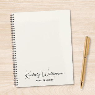 Agenda Firma Chic de Letra Monograma Negocios