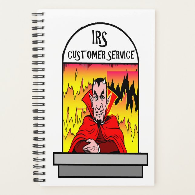 Agenda Fiscal Planner Funny IRS Customer Service Taxpayer (Anverso)