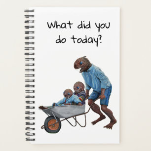 Agenda Fish Man Autumn Fun Ride Fantasy Art Planner