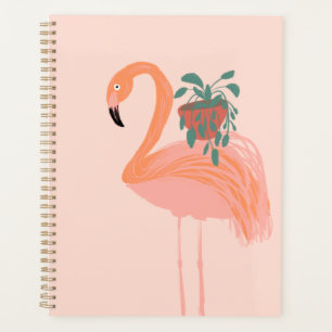 Agenda Flamenco Tropical con Planta en Maceta Dibujado a 