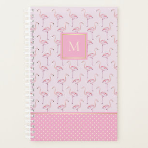 Agenda Flamencos y puntos rosados de moda con monograma