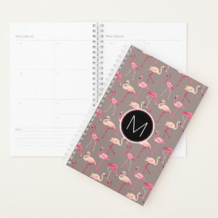 Agenda Flamingos retro   Monograma