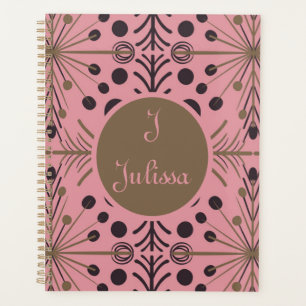 Agenda Flecha geométrica rosa Boho Personalizada