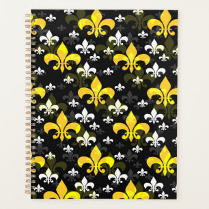 Agenda Fleur Blanco Amarillo De Lis