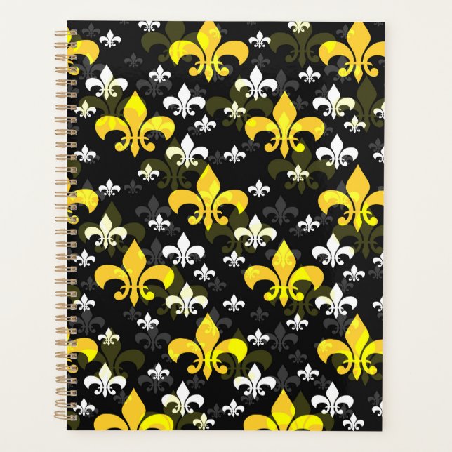 Agenda Fleur Blanco Amarillo De Lis (Anverso)