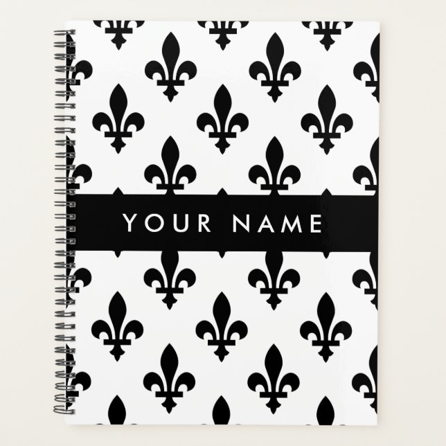 Agenda Fleur de Lis, Black on White, Black, Your Name (Anverso)