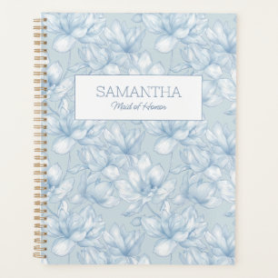 Agenda Flor azul dulce Flor azul moderna doncella de hono