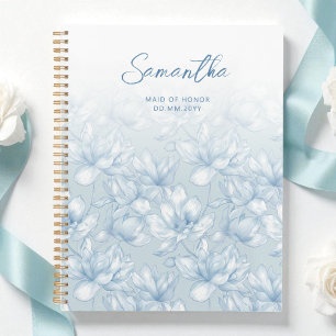 Agenda Flor azul dulce Flor azul moderna doncella de hono