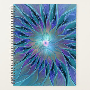 Agenda Flor Azul Púrpura Sueño Arte Abstracto Fractal